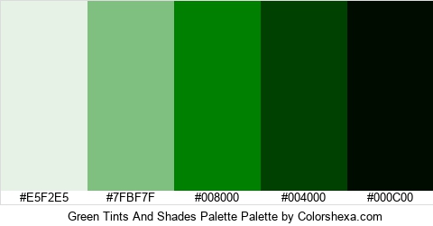 Green Tints And Shades Palette Colors Logo