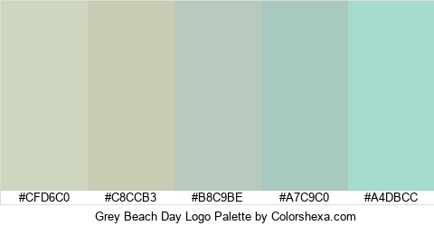 Grey Beach Day Logo Colors Logo