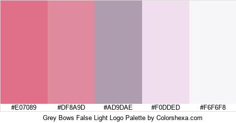 Grey Bows False Light Logo Colors Logo