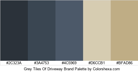 Grey Tiles Of Driveway Brand Colors Logo