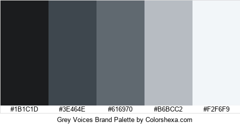 Grey Voices Brand Colors Logo