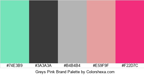 Greys Pink Brand Colors Logo