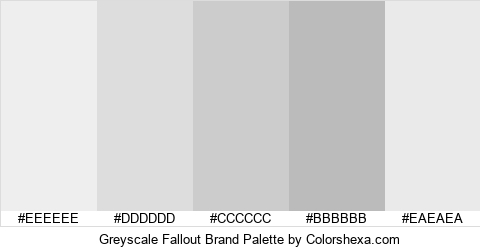 Greyscale Fallout Brand Colors Logo