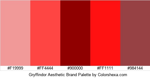 Gryffindor Aesthetic Brand Colors Logo