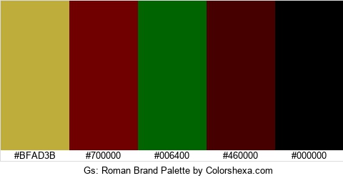 Gs: Roman Brand Colors Logo