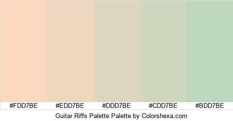Guitar Riffs Palette Colors Logo