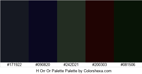 H Orr Or Palette Colors Logo