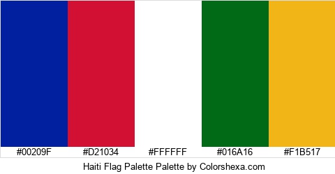 Haiti Flag Palette Colors Logo