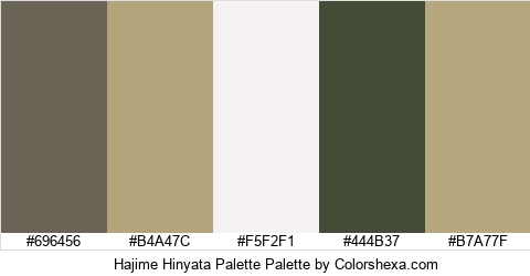 Hajime Hinyata Palette Colors Logo