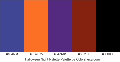 Halloween Night Palette Colors Logo