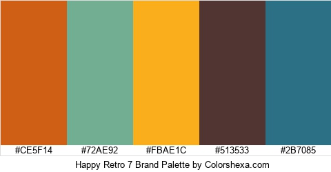 Happy Retro 7 Brand Colors Logo