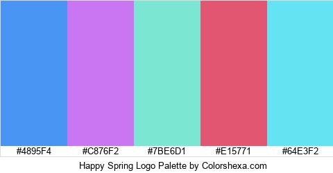 Happy Spring Logo Colors Logo