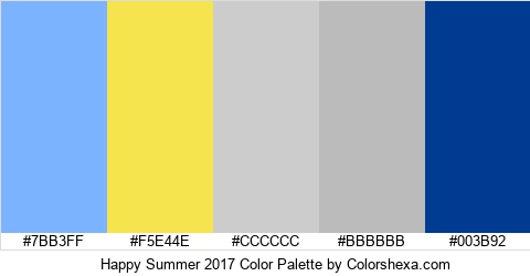 Happy Summer 2017 Color Colors Logo