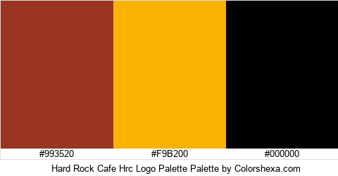 Hard Rock Cafe Hrc Logo Palette Colors Logo