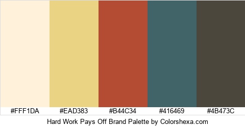 Hard Work Pays Off Brand Colors Logo
