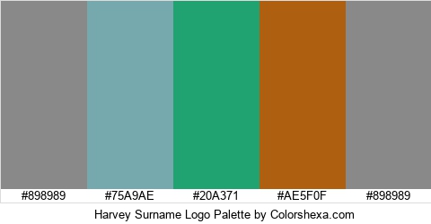 Harvey Surname Logo Colors Logo