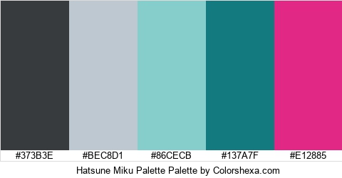 Hatsune Miku Palette Colors Logo