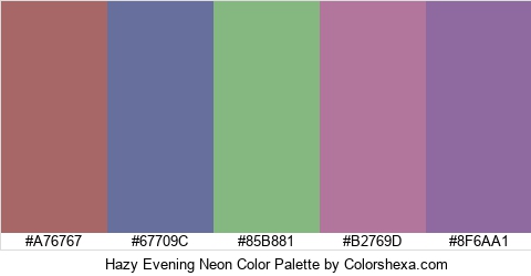 Hazy Evening Neon Color Colors Logo