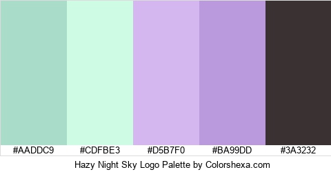 Hazy Night Sky Logo Colors Logo