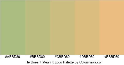 He Doesnt Mean It Logo Colors Logo