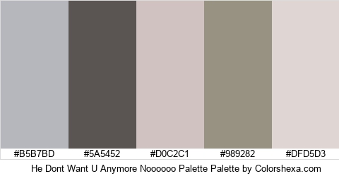 He Dont Want U Anymore Noooooo Palette Colors Logo
