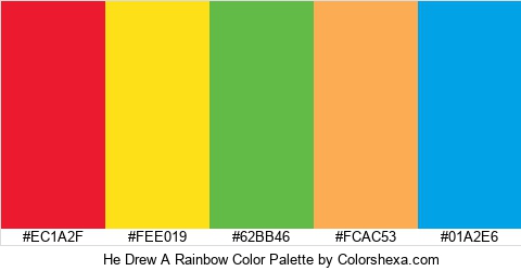 He Drew A Rainbow Color Colors Logo