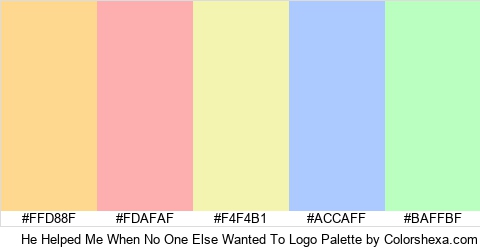He Helped Me When No One Else Wanted To Logo Colors Logo