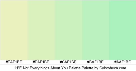 H*E Not Everythings About You Palette Colors Logo