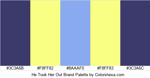 He Took Her Out Brand Colors Logo