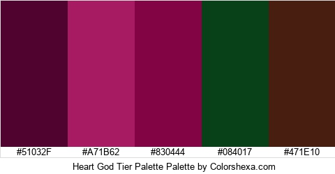 Heart God Tier Palette Colors Logo