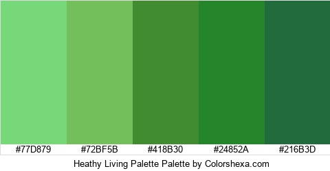 Heathy Living Palette Colors Logo
