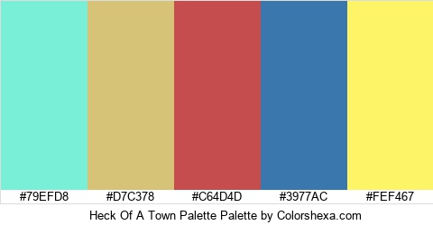 Heck Of A Town Palette Colors Logo