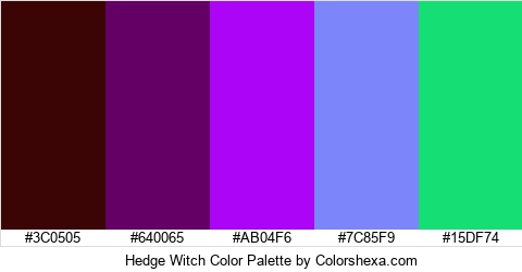 Hedge Witch Color Colors Logo