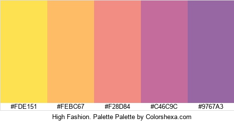 High Fashion. Palette Colors Logo