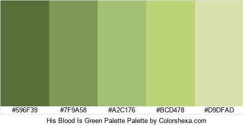 His Blood Is Green Palette Colors Logo