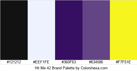 Hit Me 42 Brand Colors Logo
