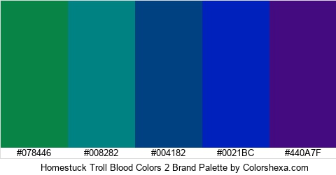 Homestuck Troll Blood Colors 2 Brand Colors Logo