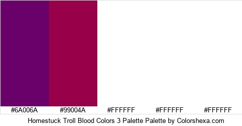 Homestuck Troll Blood Colors 3 Palette Colors Logo