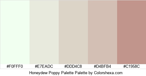 Honeydew Poppy Palette Colors Logo