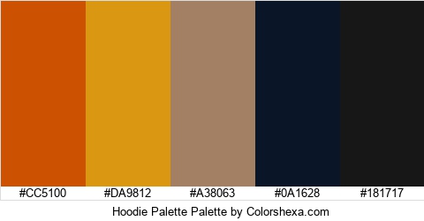 Hoodie Palette Colors Logo