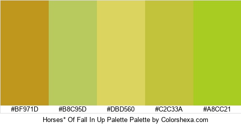 Horses* Of Fall In Up Palette Colors Logo