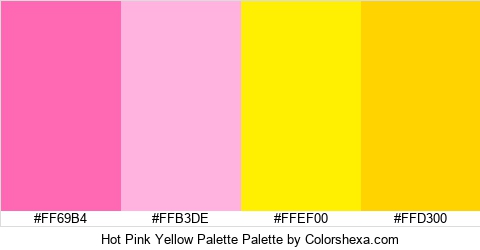 Hot Pink Yellow Palette Colors Logo