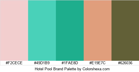 Hotel Pool Brand Colors Logo