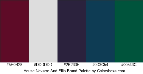 House Nevarre And Ellis Brand Colors Logo