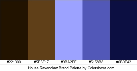 House Ravenclaw Brand Colors Logo