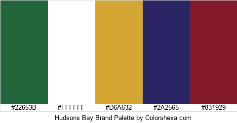 Hudsons Bay Brand Colors Logo