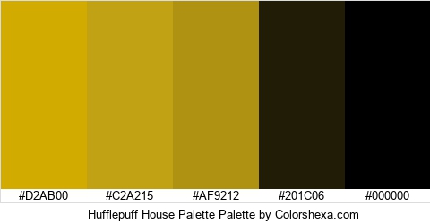 Hufflepuff House Palette Colors Logo