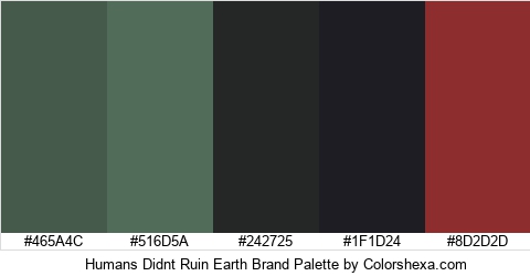 Humans Didnt Ruin Earth Brand Colors Logo