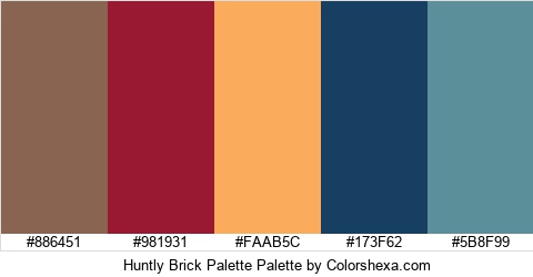 Huntly Brick Palette Colors Logo