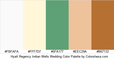 Hyatt Regency Indian Wells Wedding Color Colors Logo